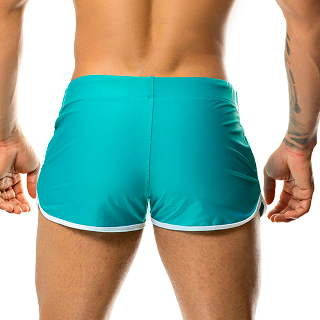 HOTENC GREEN BEACHWEAR - Men's green swim trunks, beach trunks