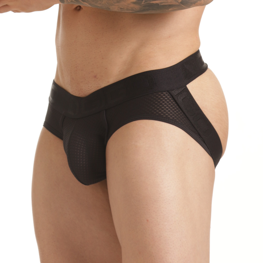 INSUPERABLE BLACK BRIEF JOCKSTRAP - Men's black jockstrap
