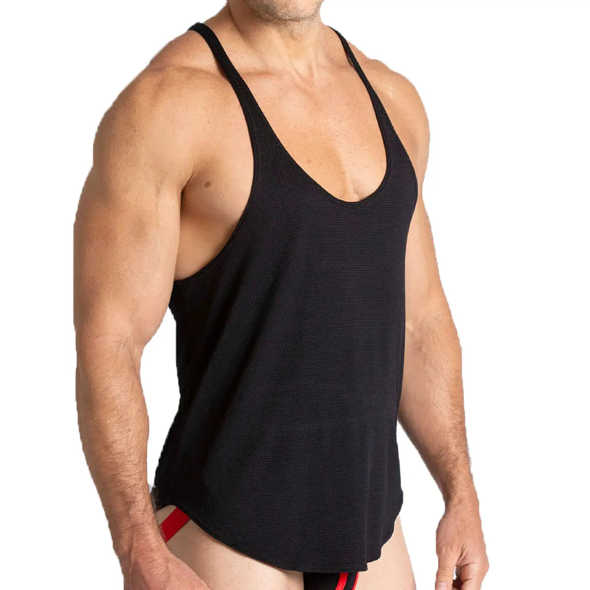 LEMON BLACK TANK - Sexy men's black t-shirt, sleeveless shirt