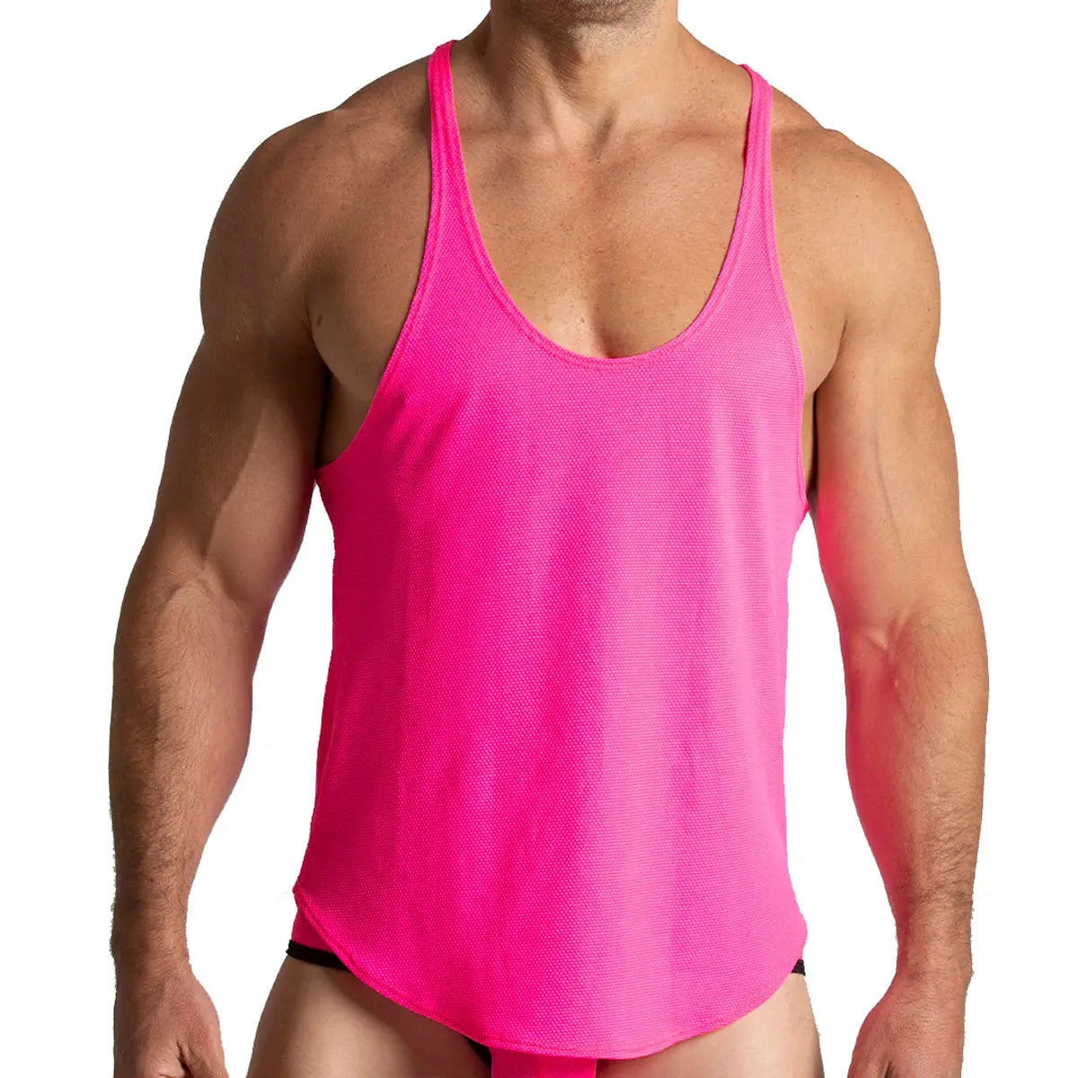 LEMON FUCSHIA TANK - Sexy fuchsia t-shirt for men, sleeveless t-shirt