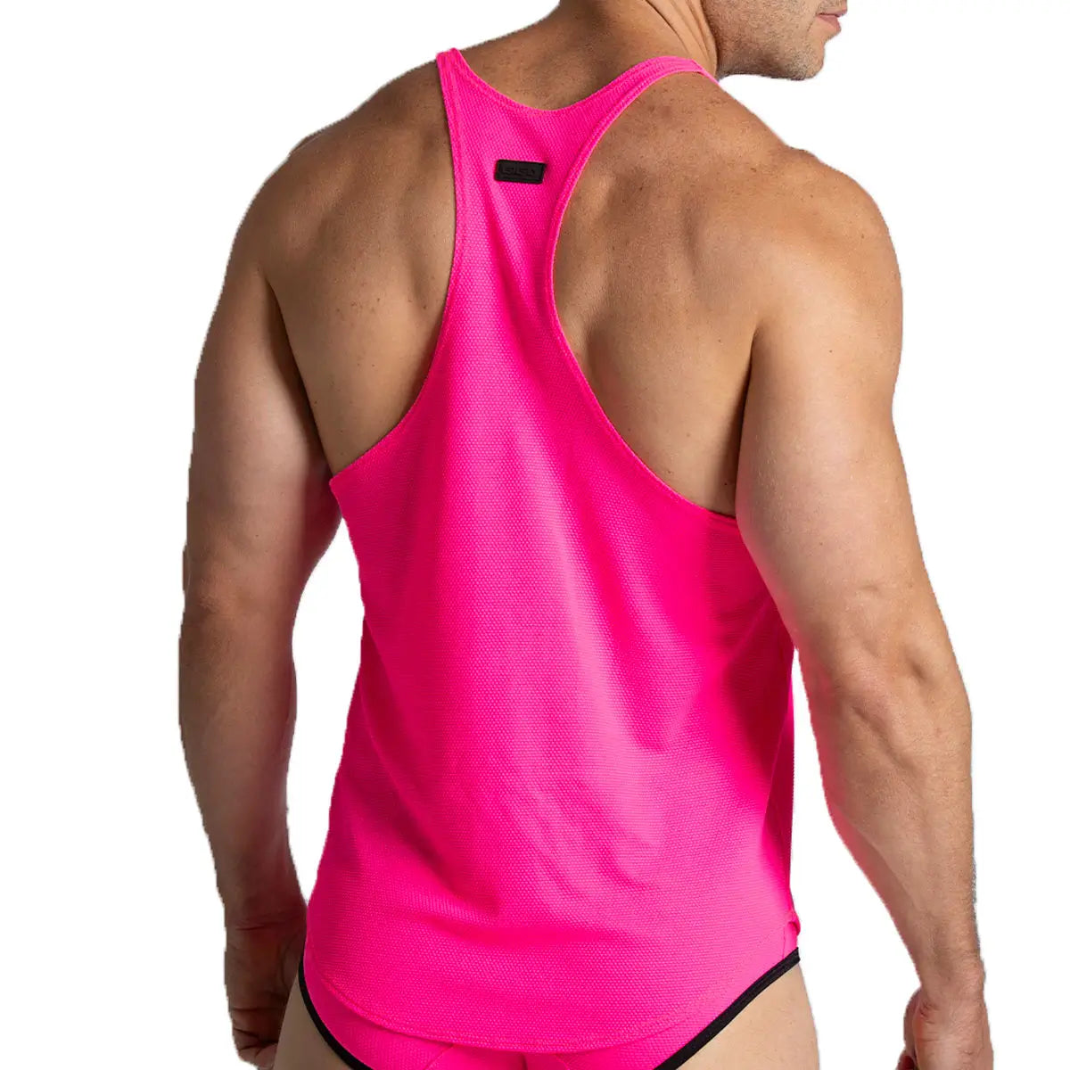 LEMON FUCSHIA TANK - Sexy fuchsia t-shirt for men, sleeveless t-shirt
