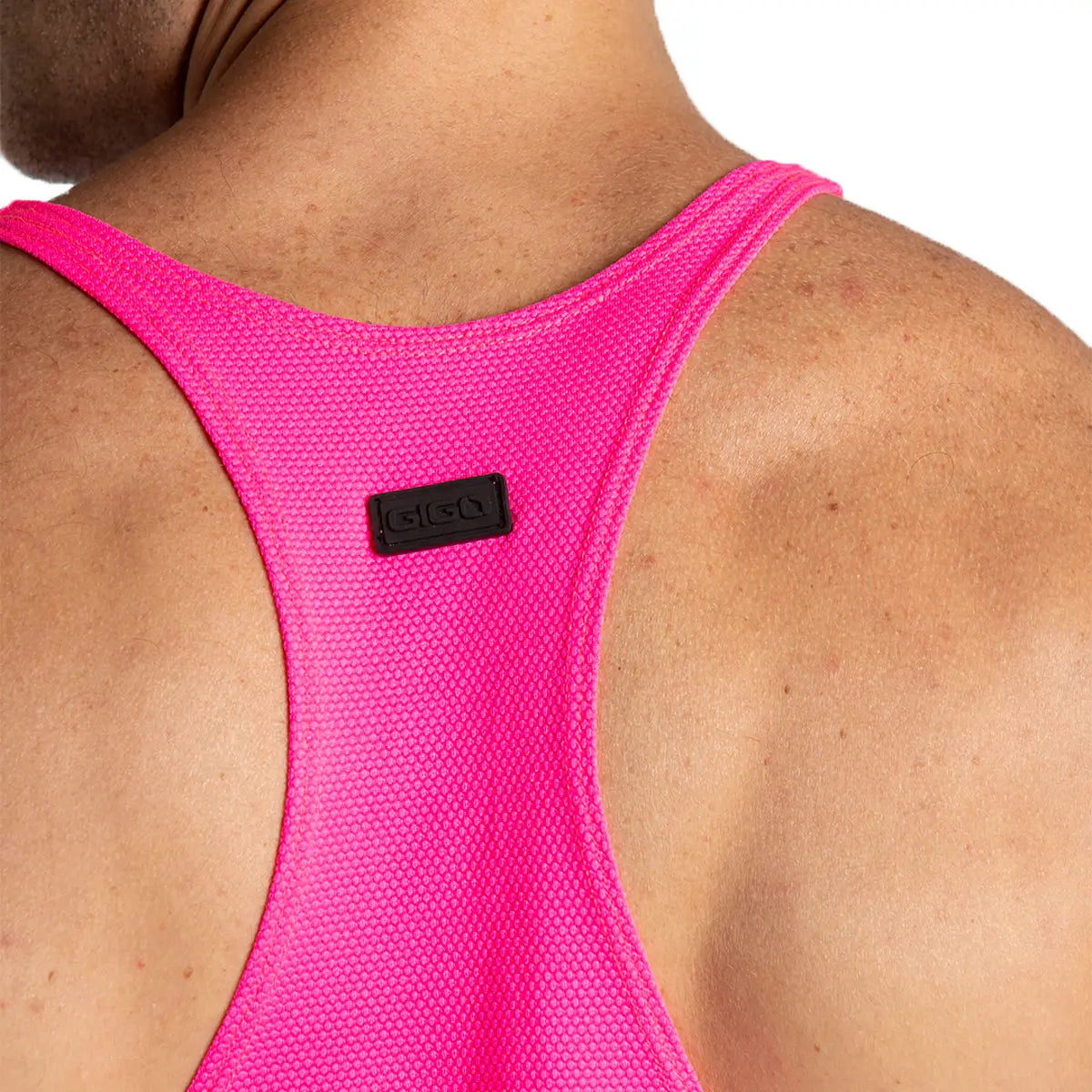 LEMON FUCSHIA TANK - Sexy fuchsia t-shirt for men, sleeveless t-shirt