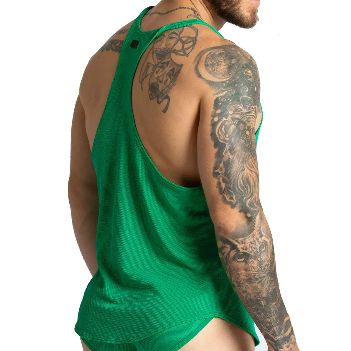 LEMON GREEN TANK - Sexy green t-shirt for men, sleeveless t-shirt