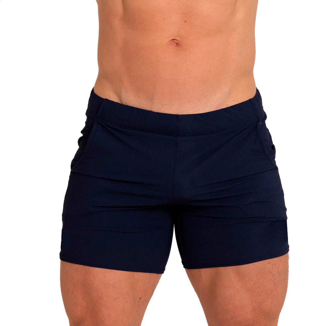 LETTERS BLUE BEACHWEAR - Men's blue swim trunks, beach trunks