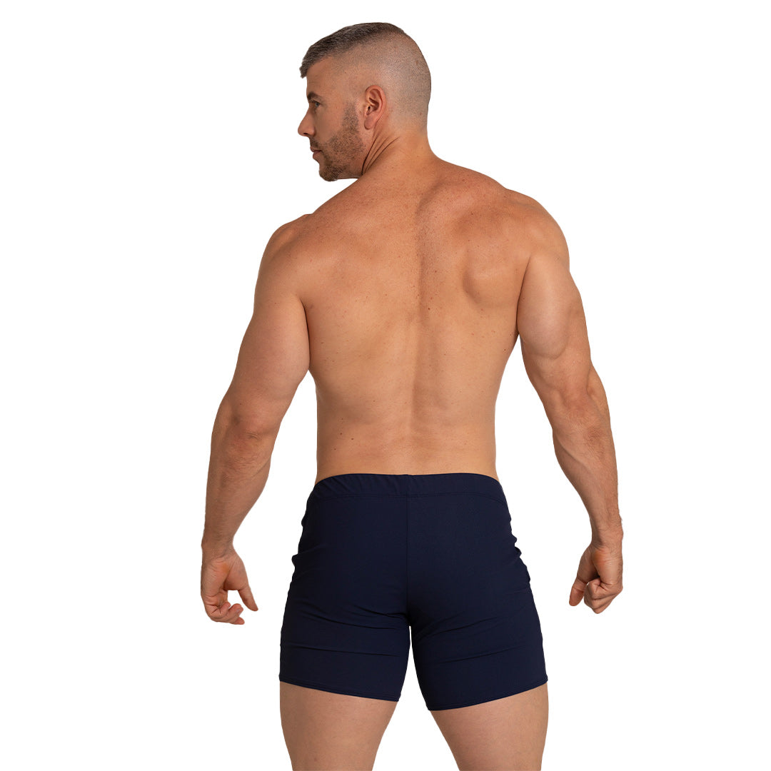 LETTERS BLUE BEACHWEAR - Men's blue swim trunks, beach trunks