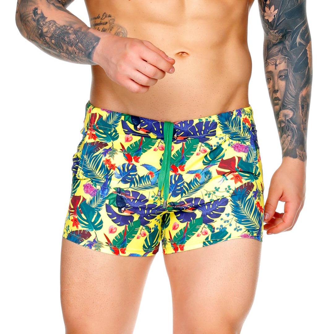 Gigo Macaws Yellow Beachwear - DealByEthan.gay loves Gigo Underwear