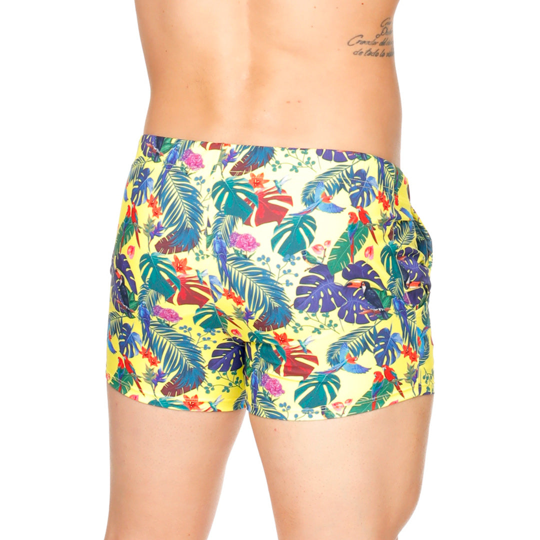 Gigo Macaws Yellow Beachwear - DealByEthan.gay loves Gigo Underwear