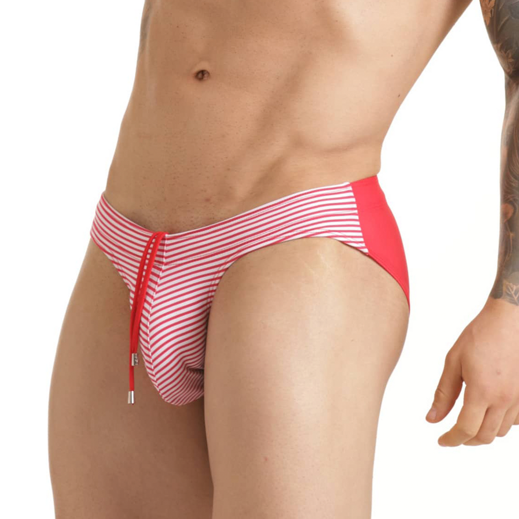 MARINE RED SWIM BRIEF - Men's printed swimsuit thong