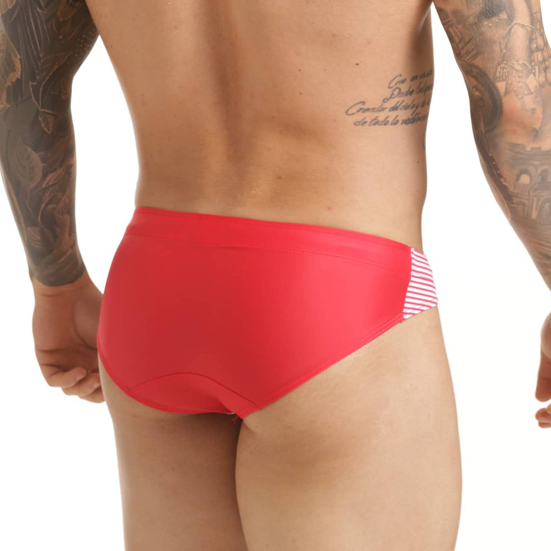 MARINE RED SWIM BRIEF - Men's printed swimsuit thong