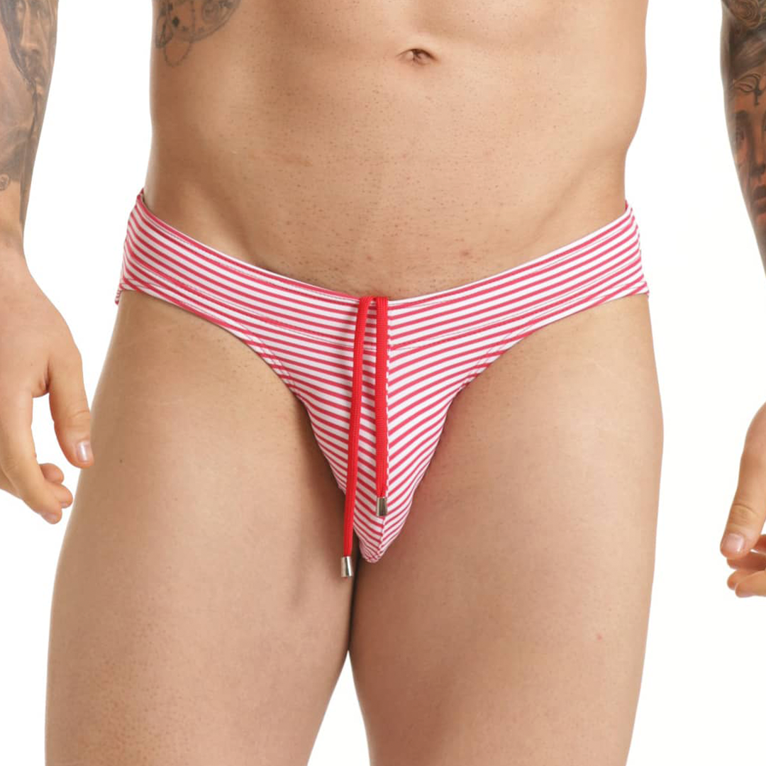 MARINE RED SWIM BRIEF - Men's printed swimsuit thong