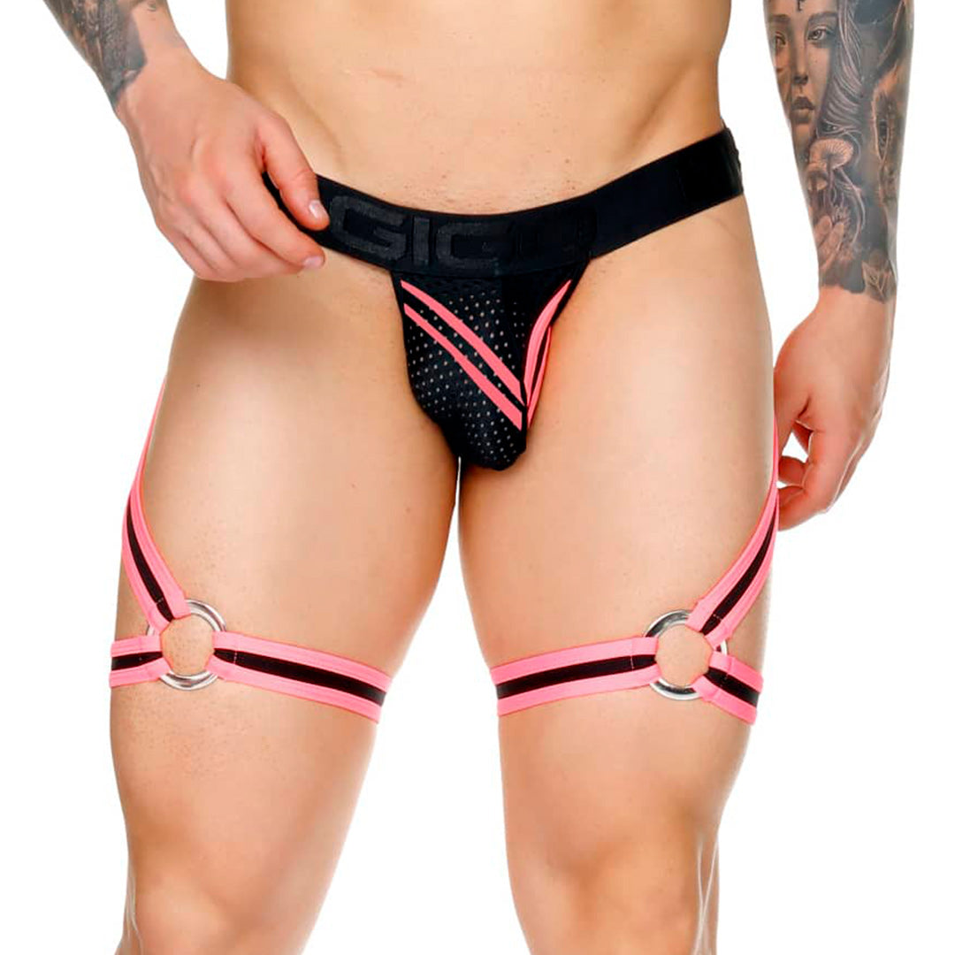MEDIEVAL CANDY JOCKSTRAP GELBERT BELT - Sexy black jockstrap for men 