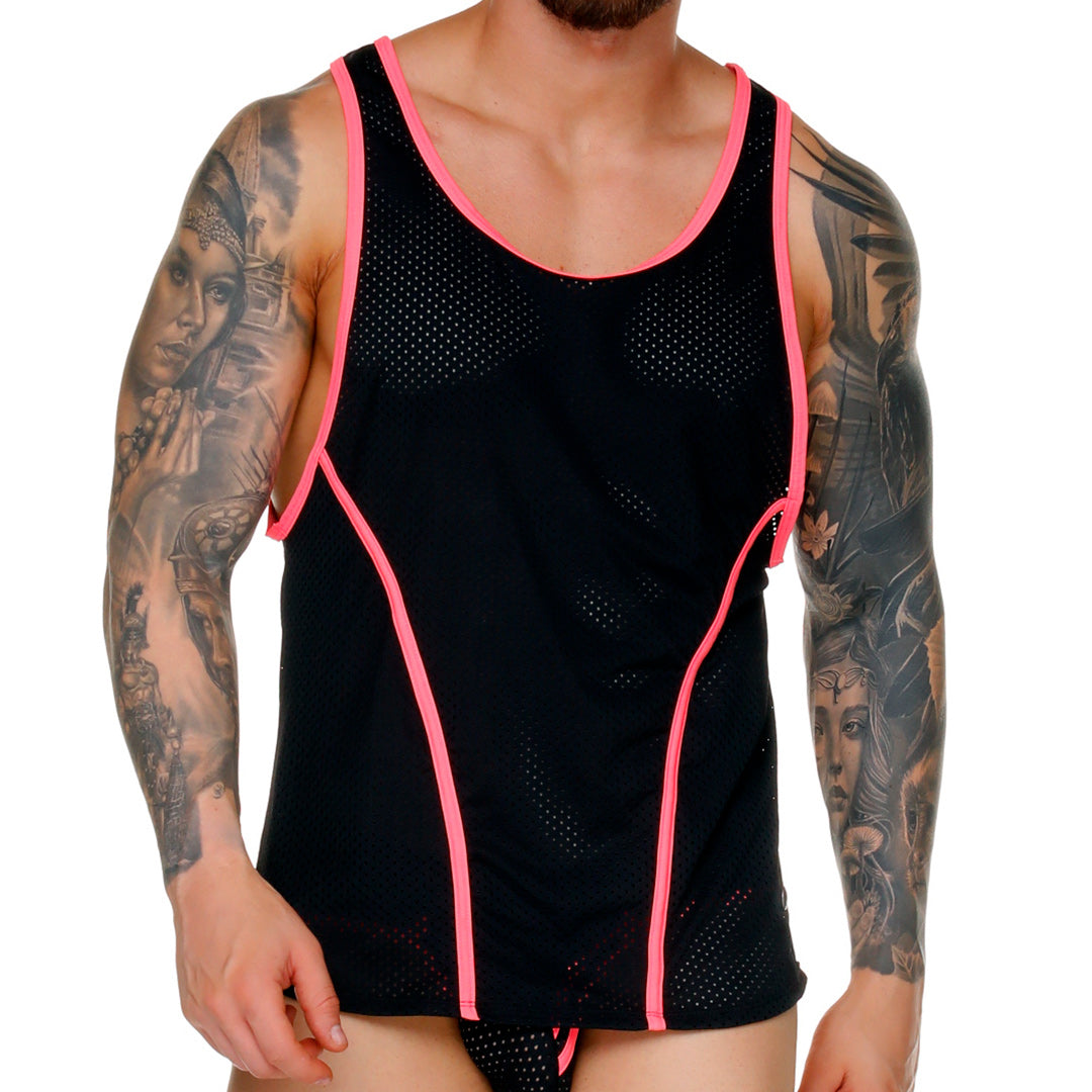 MEDIEVAL CANDY TANK - Sexy men's black t-shirt, sleeveless shirt