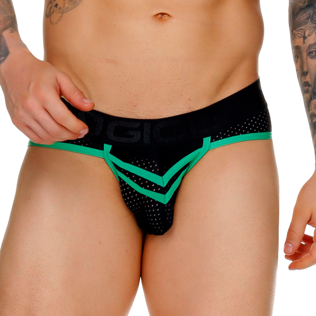 MEDIEVAL GREEN BRIEF - Men's black brief