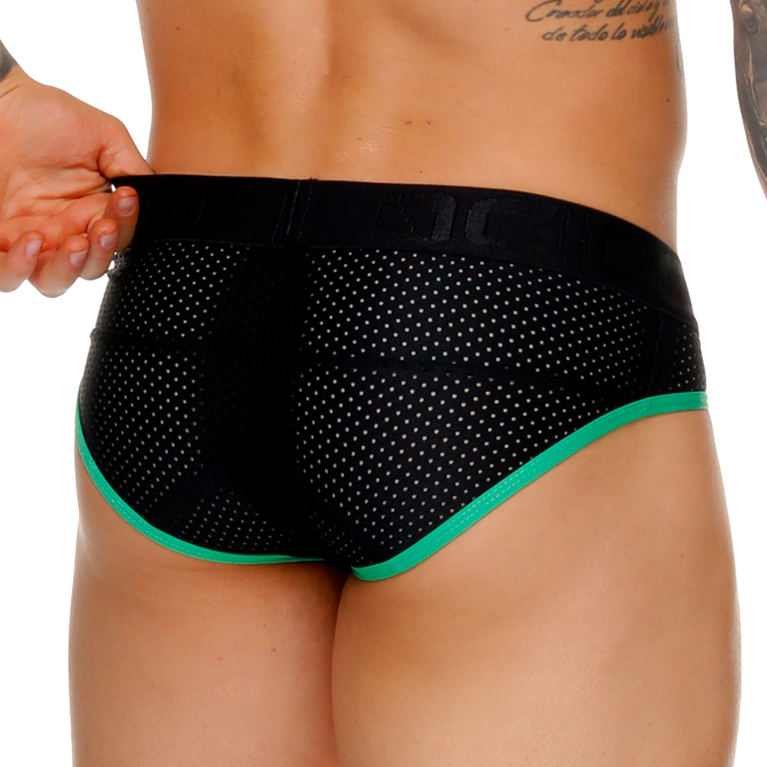 MEDIEVAL GREEN BRIEF - Men's black brief