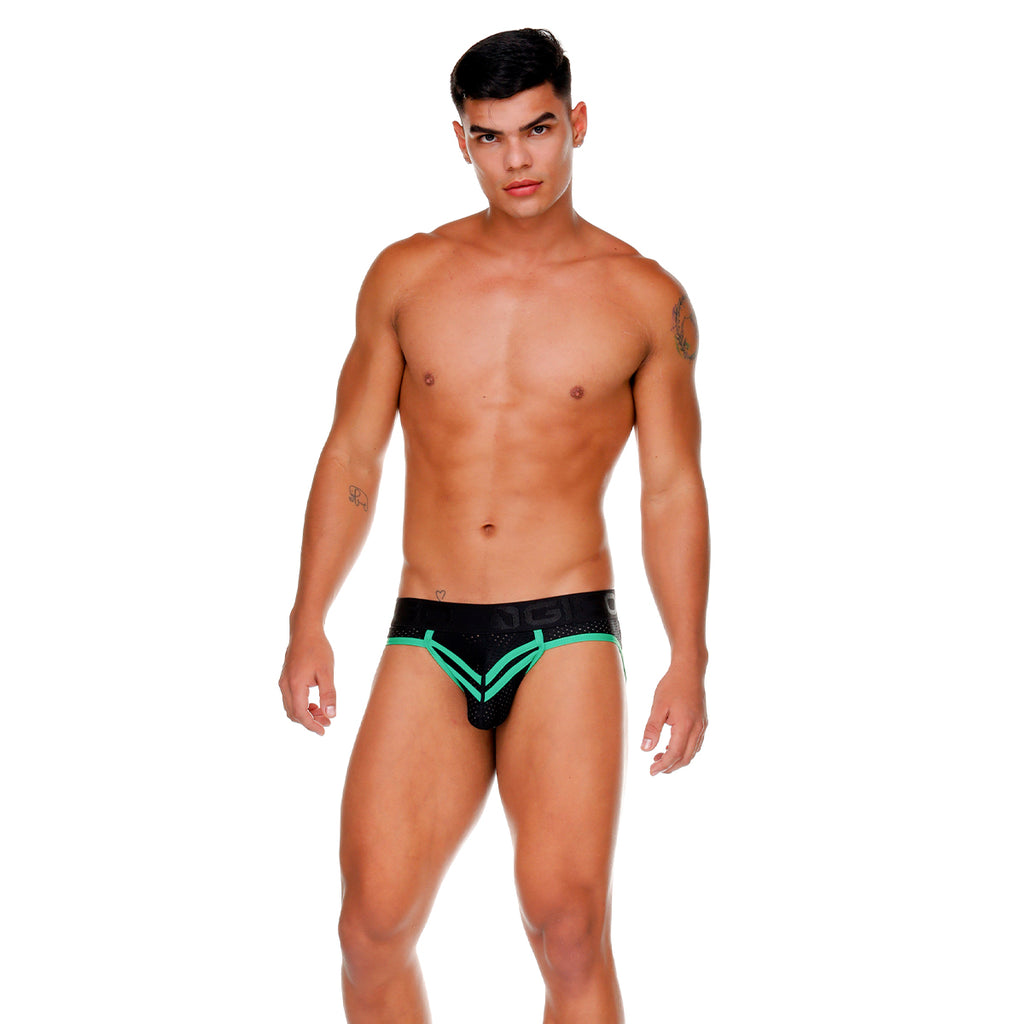 MEDIEVAL GREEN BRIEF JOCKSTRAP - Sexy black jockstrap for men 