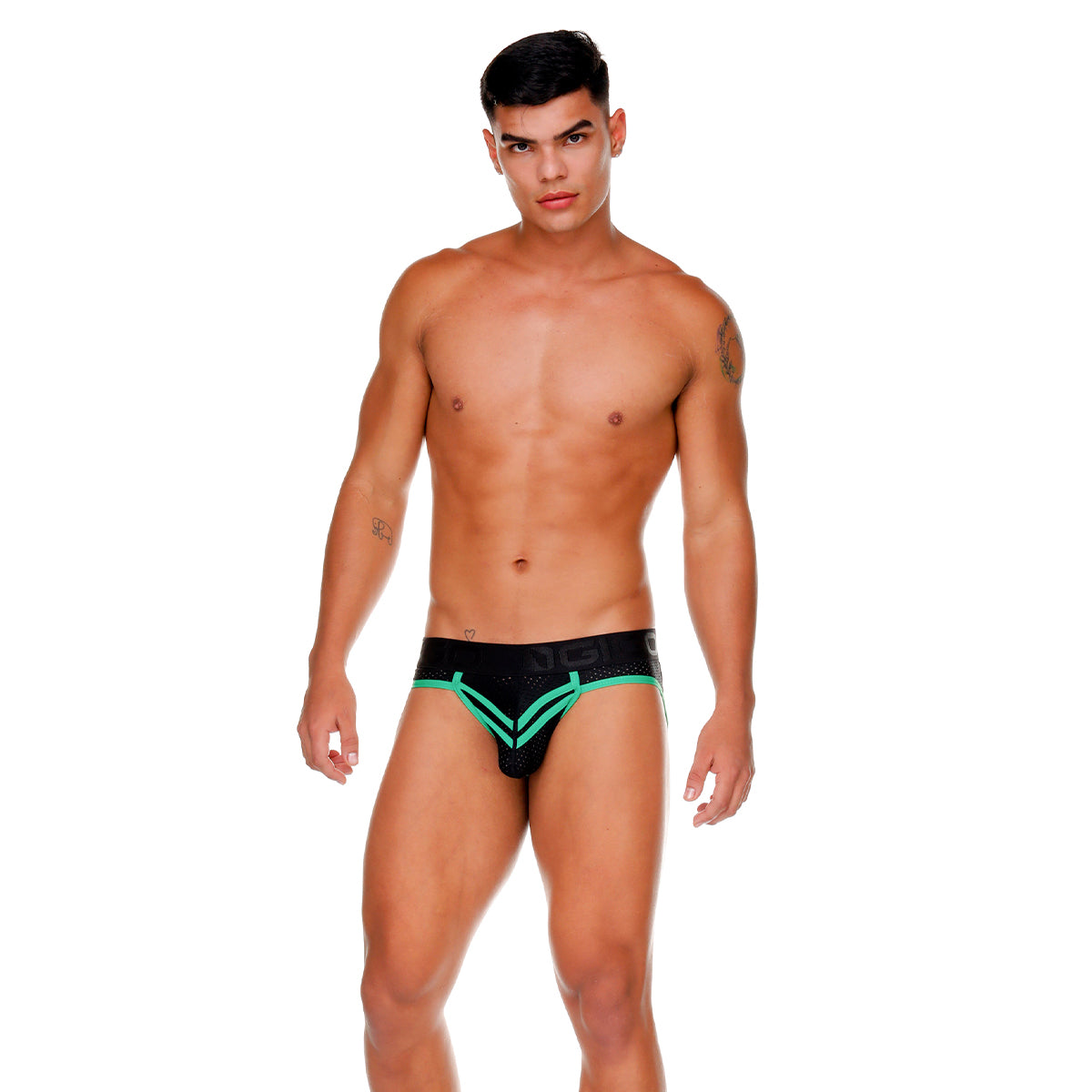 MEDIEVAL GREEN BRIEF JOCKSTRAP - Sexy black jockstrap for men 
