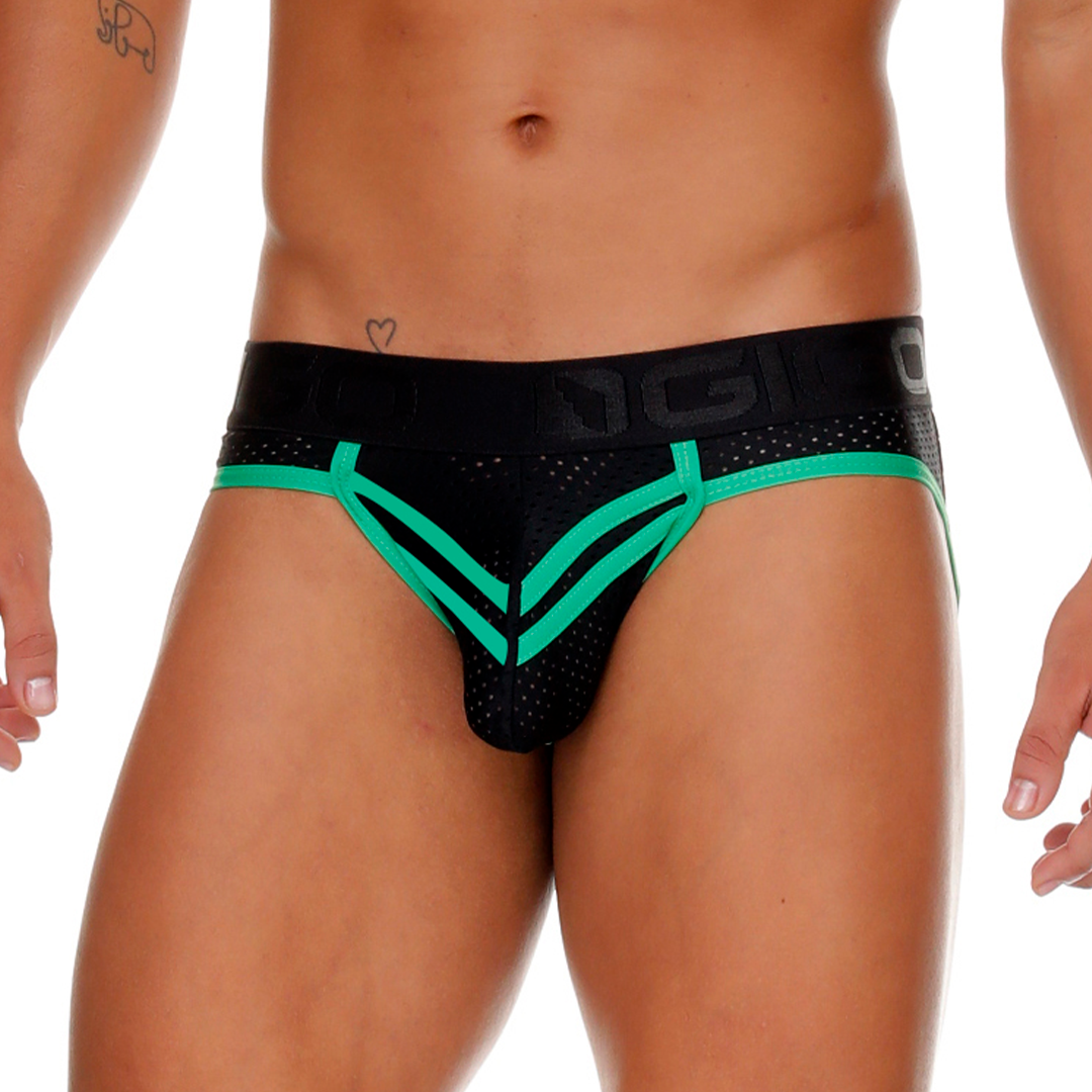 MEDIEVAL GREEN BRIEF JOCKSTRAP - Sexy black jockstrap for men 