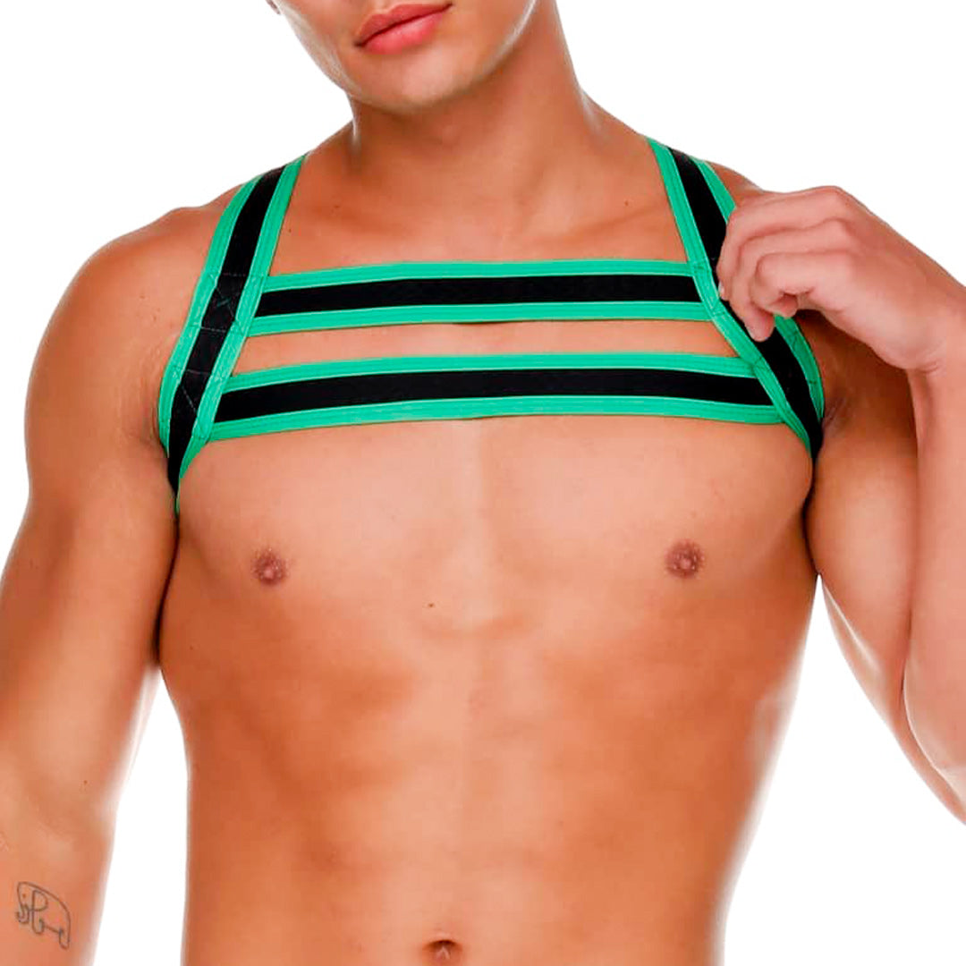 MEDIEVAL GREEN HARNESS - Black harness for men