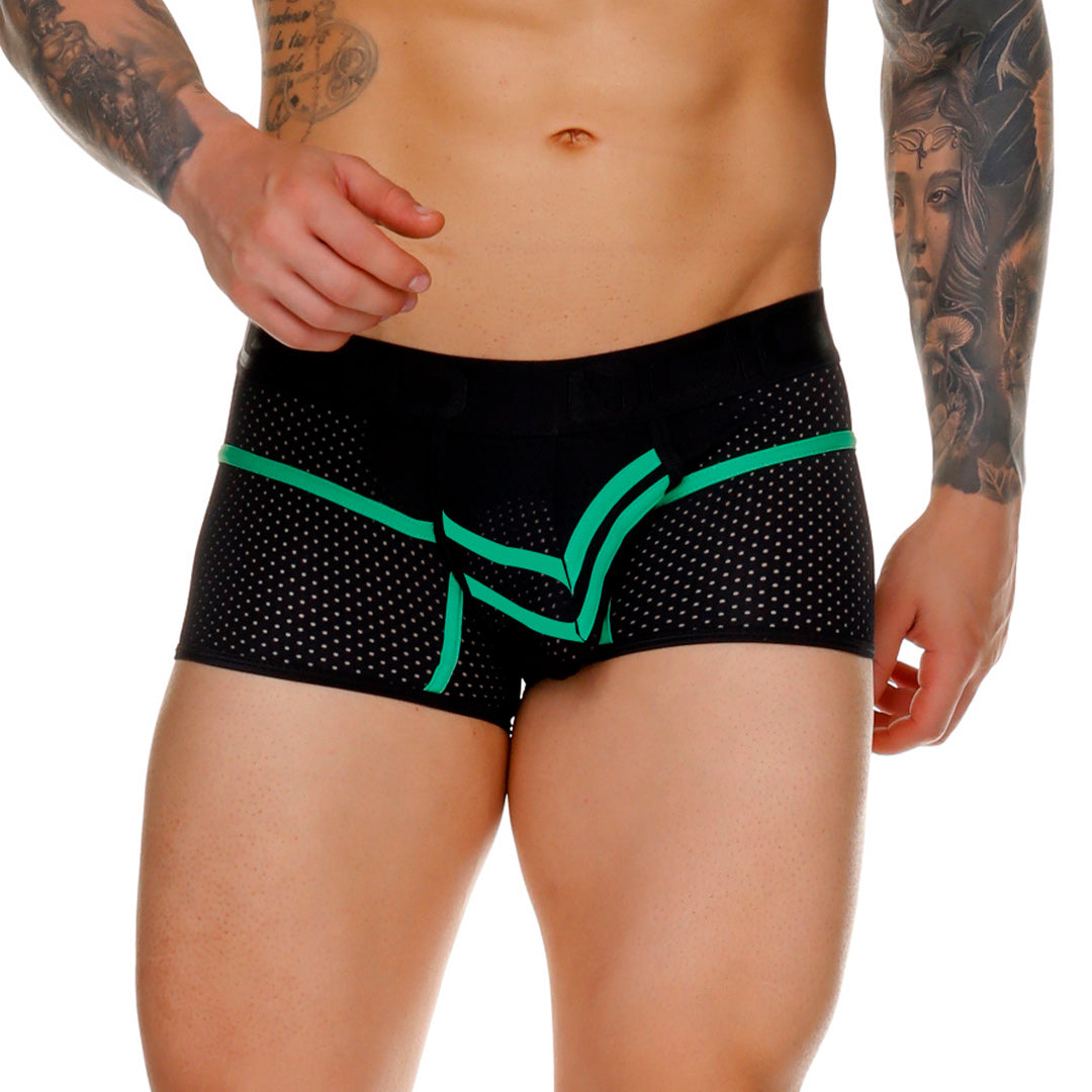 MEDIEVAL GREEN TRUNK - Men's black boxer short
