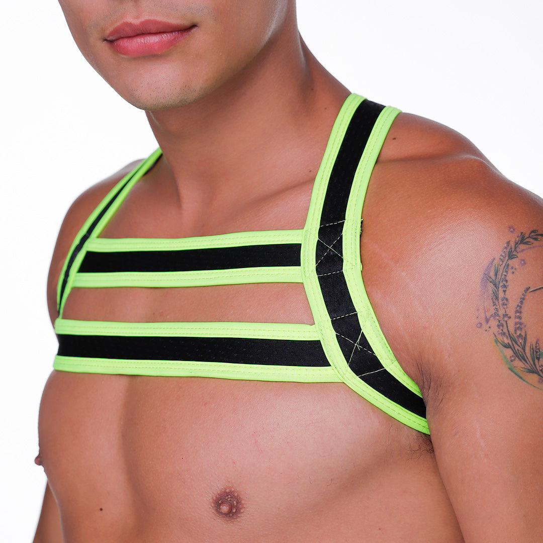 MEDIEVAL YELLOW HARNESS - Black harness for men