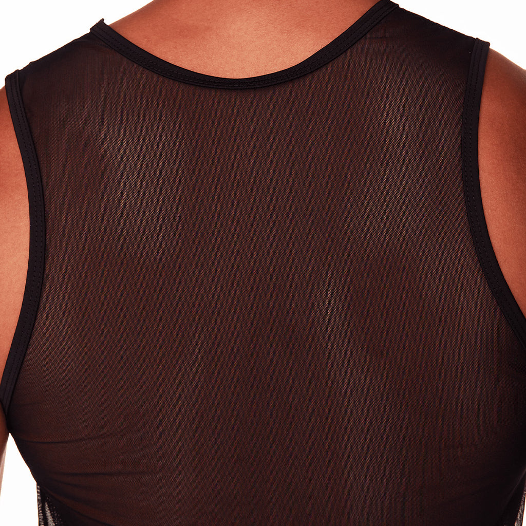 MEDITERRANEAN TANK - Sexy men's black t-shirt, sleeveless shirt