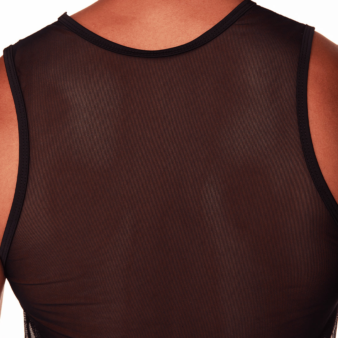 MEDITERRANEAN TANK - Sexy men's black t-shirt, sleeveless shirt
