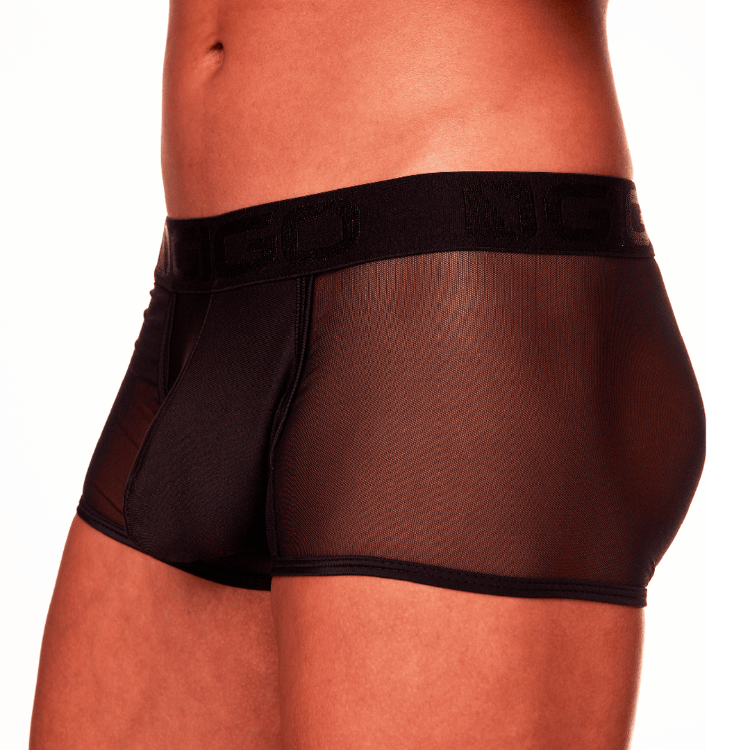 MEDITERRANEAN TRUNK - Sexy black mesh boxer for men