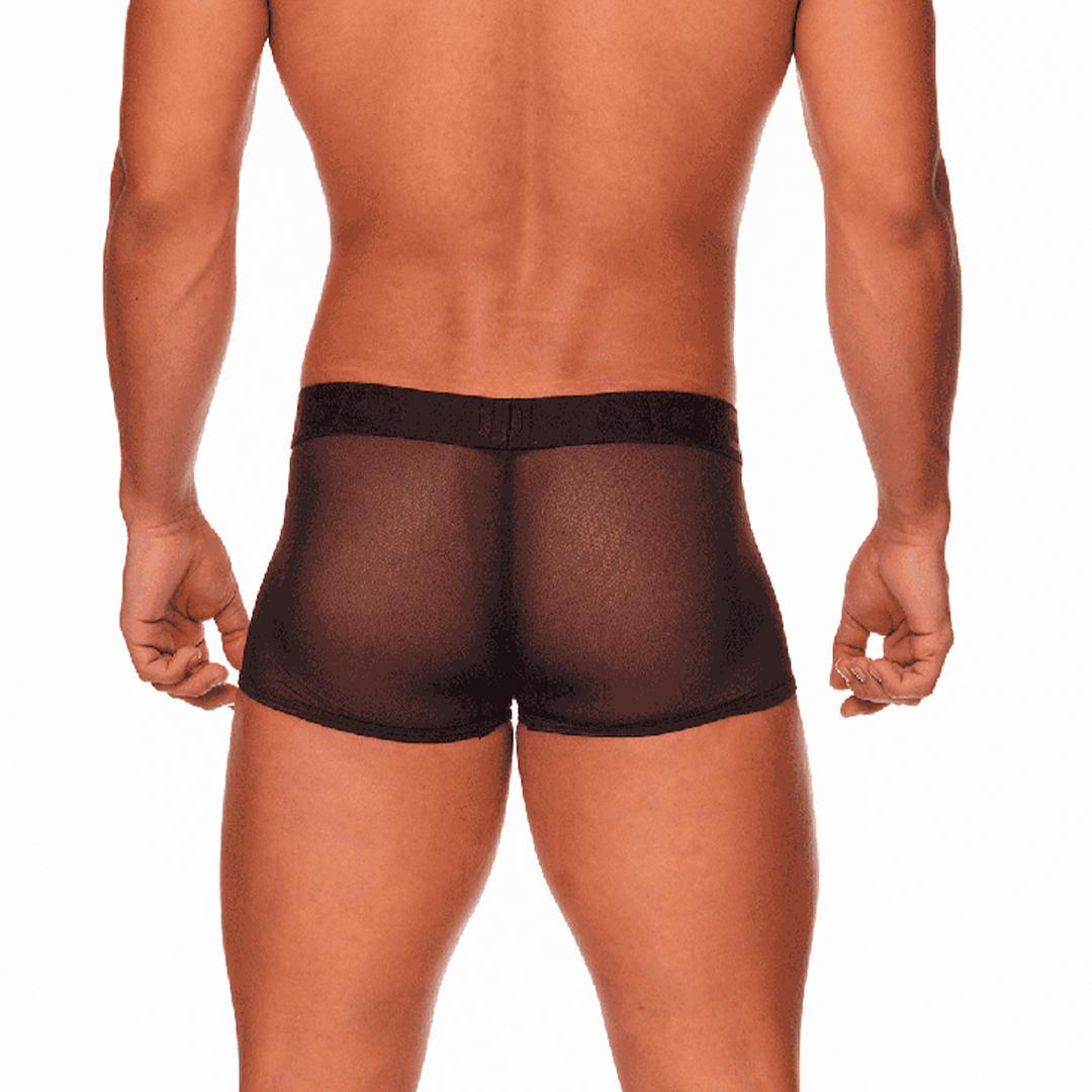 MEDITERRANEAN TRUNK - Sexy black mesh boxer for men