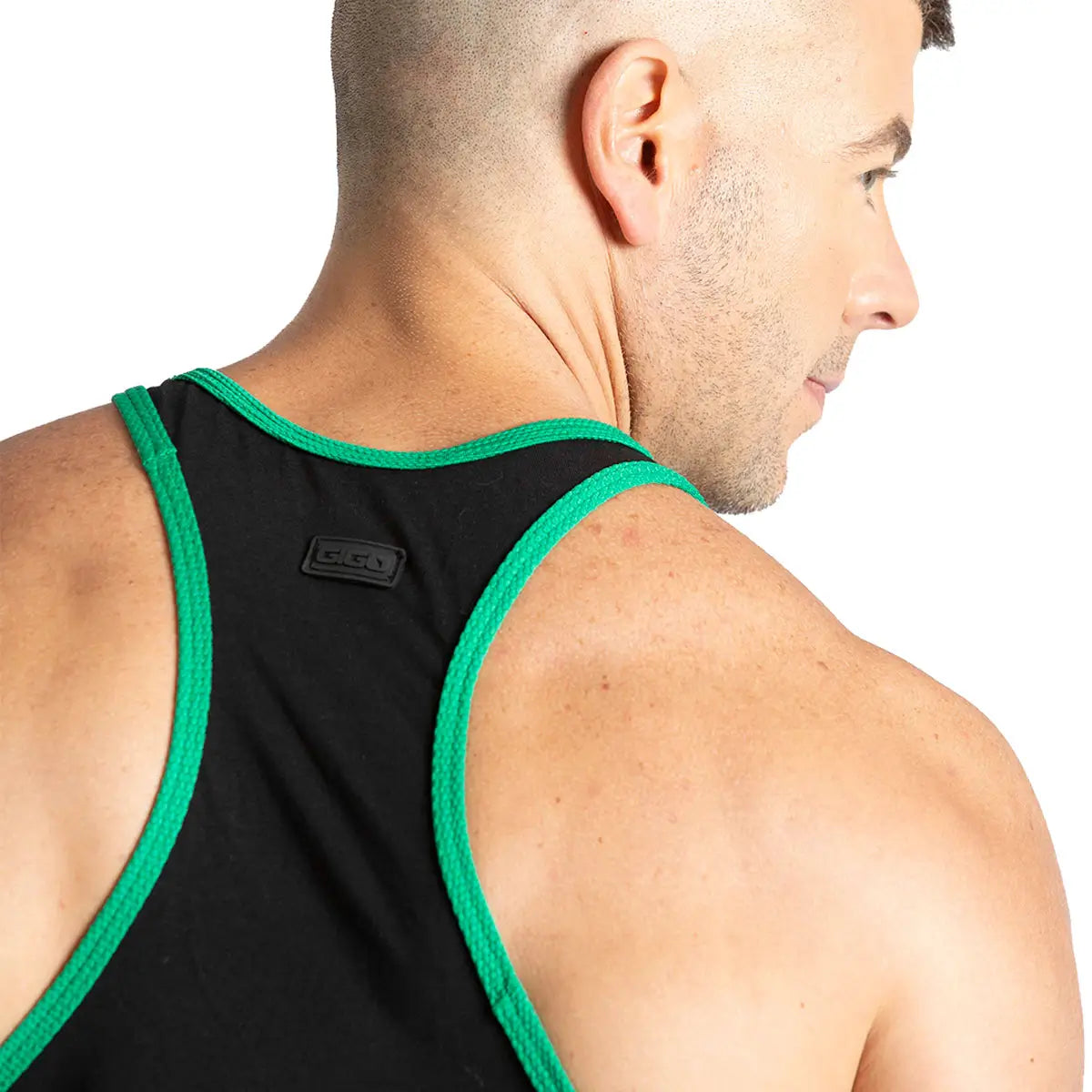 MISTY GREEN TANK - Sexy men's black t-shirt, sleeveless shirt