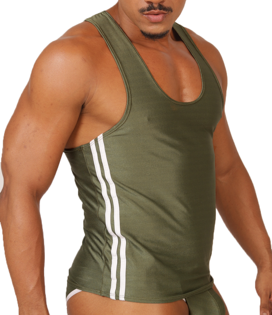 Gigo Mix Green Tank - DealByEthan.gay loves Gigo Underwear