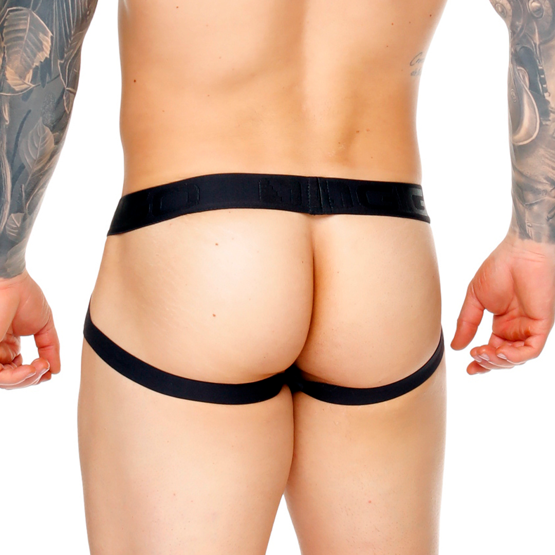 MOROCCO BLACK BRIEF JOCKSTRAP - Men's black jockstrap