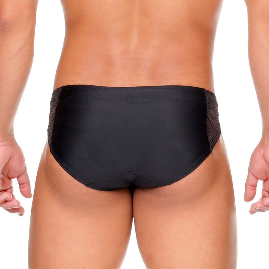 MOROCCO BLACK SWIM BRIEF - Black swimsuit for men