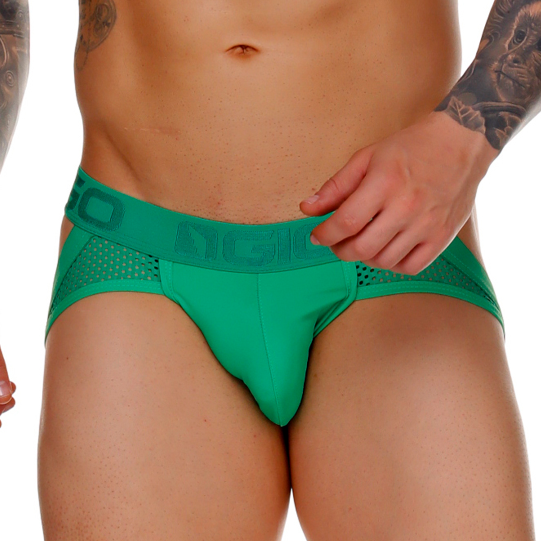 MOROCCO GREEN BRIEF JOCKSTRAP - Men's green jockstrap
