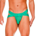 Vibrant teal mesh briefs with bold dgic branded elastic waistband from gigo morocco green jockstrap collection