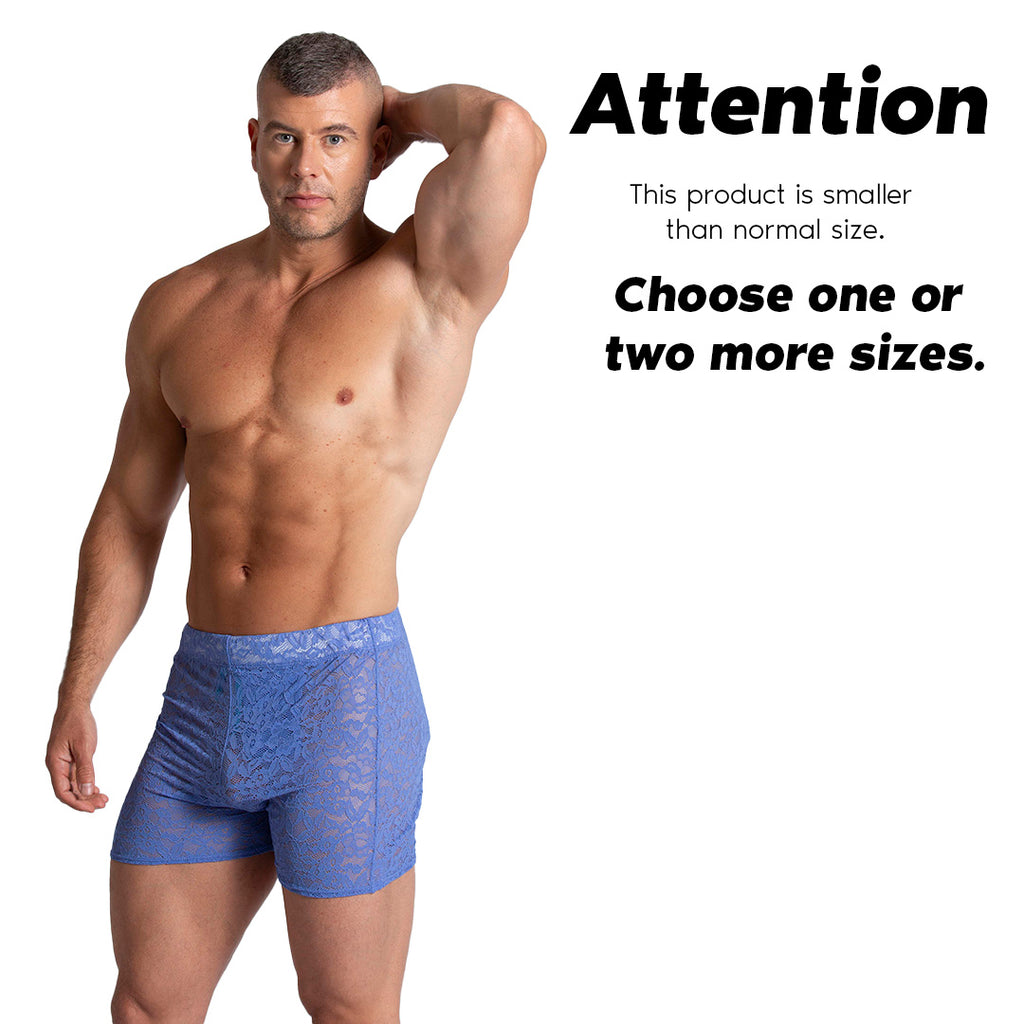 PARADISE BLUE HOTSHORT - Sexy Short in blue lace for men