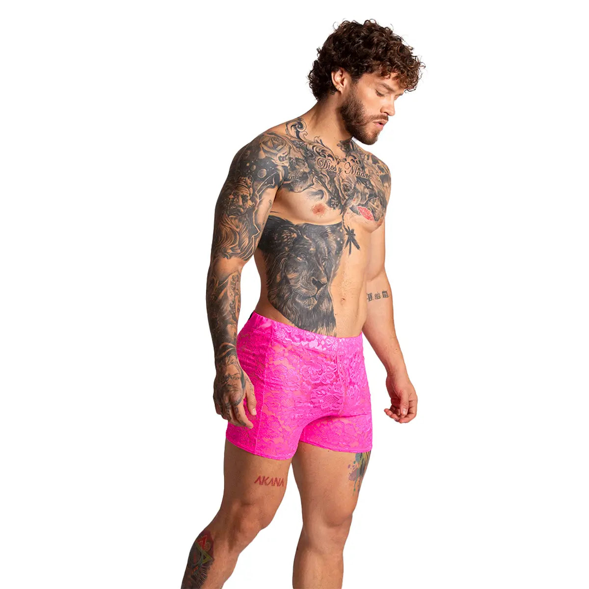 PARADISE FUCSHIA HOTSHORT - Sexy Short in fucshia lace for men