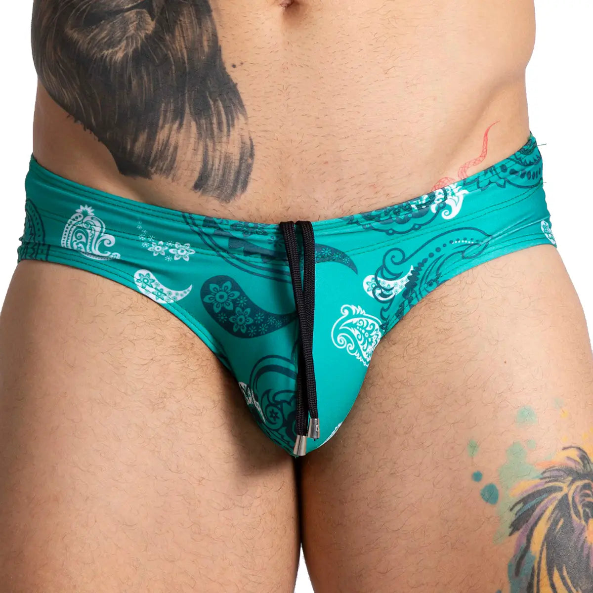 PARADISE SWIM BRIEF - Men's printed swimsuit thong
