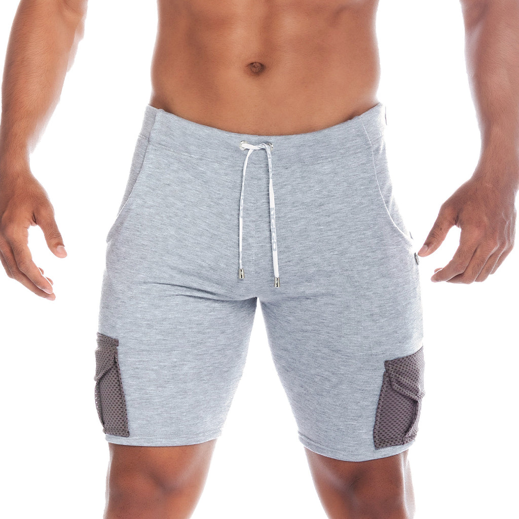 POCKET GRAY SHORT - Men's sporty gray shorts. Men's shorts.