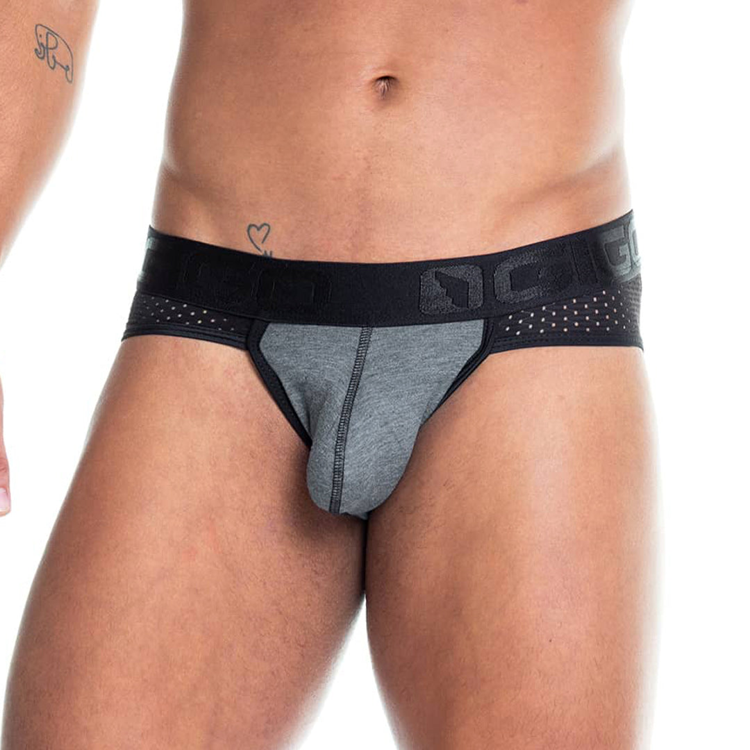 PRUDENCE BLACK BRIEF - Sexy black briefs for men with cup that allows for enhancement