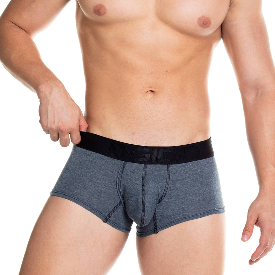 PRUDENCE BLACK TRUNK - Sexy black boxer for man with cup that allows enhancement
