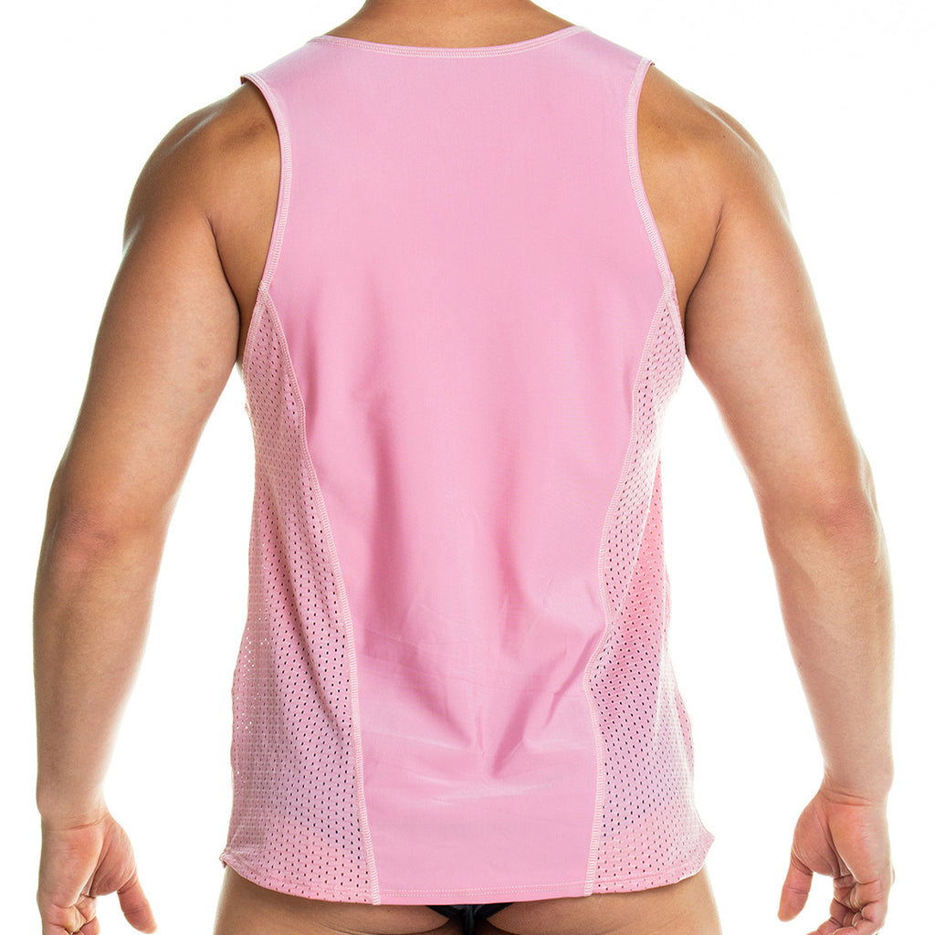 PRUDENCE NUDE TANK - Sexy men's pink t-shirt, sleeveless shirt