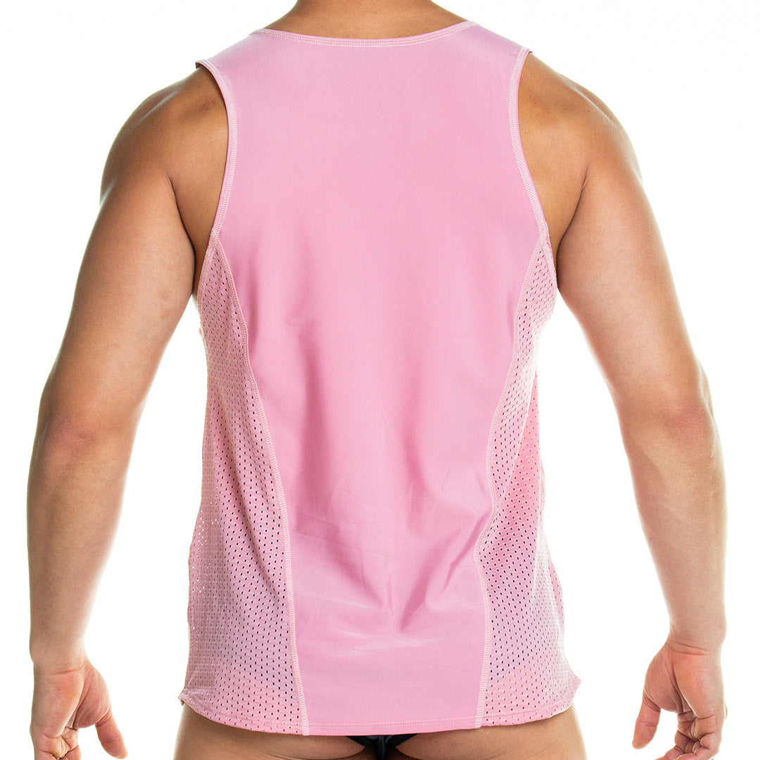 PRUDENCE NUDE TANK - Sexy men's pink t-shirt, sleeveless shirt
