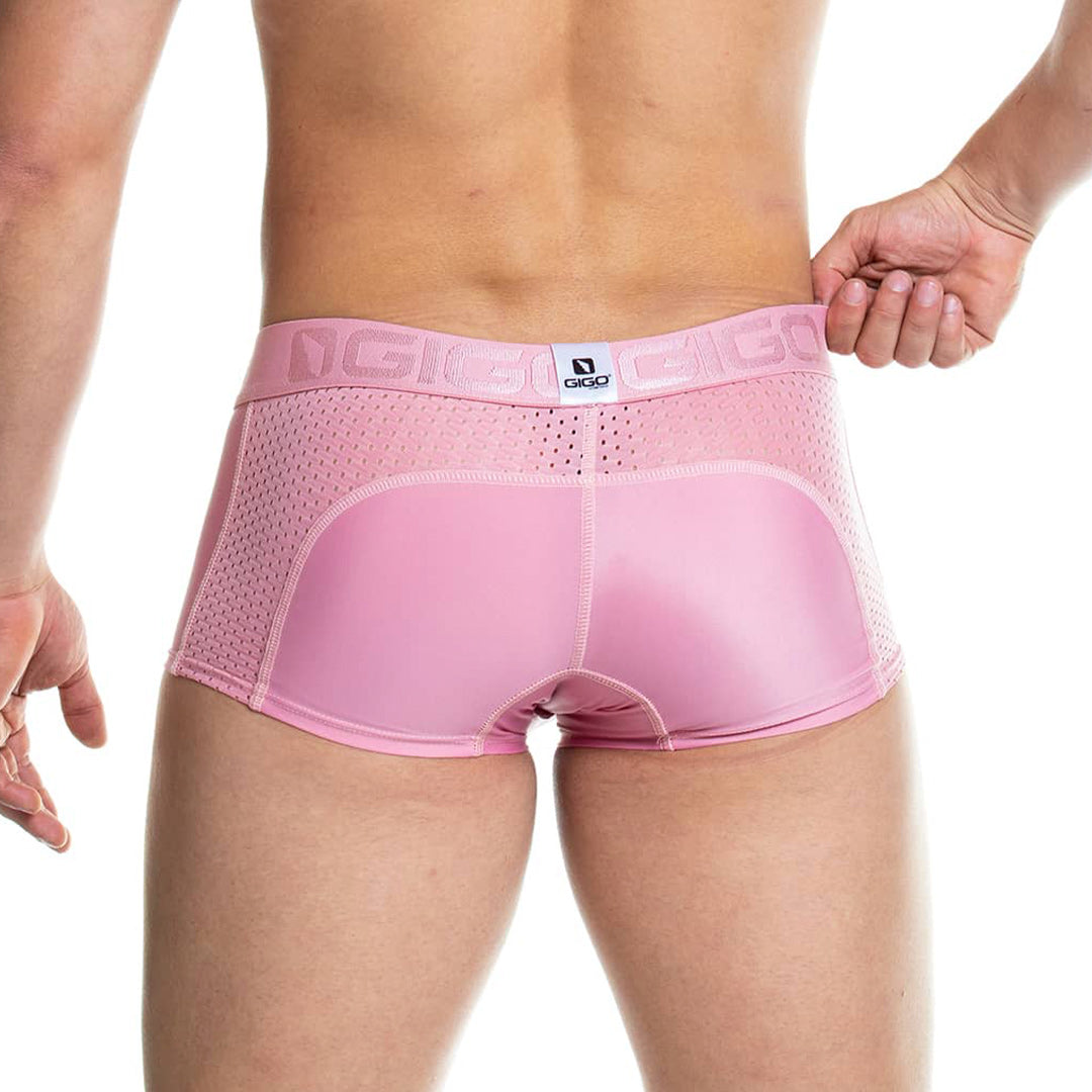 PRUDENCE NUDE TRUNK - Sexy rosa boxer for man with cup that allows enhancement