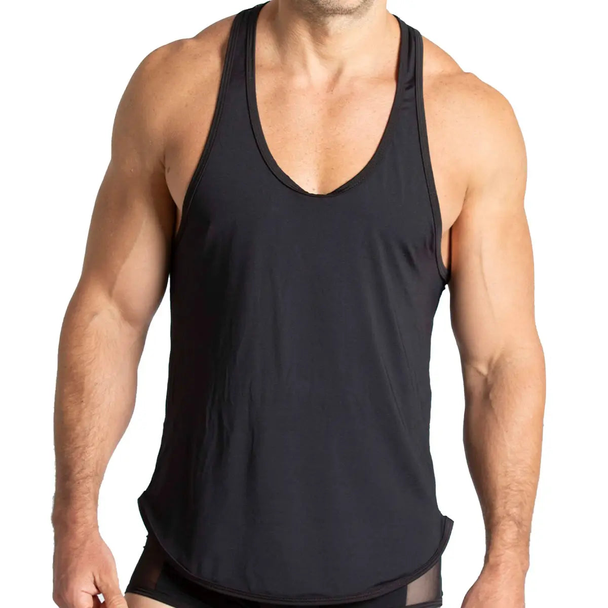 PURITY BLACK TANK - Sexy men's black t-shirt, sleeveless shirt