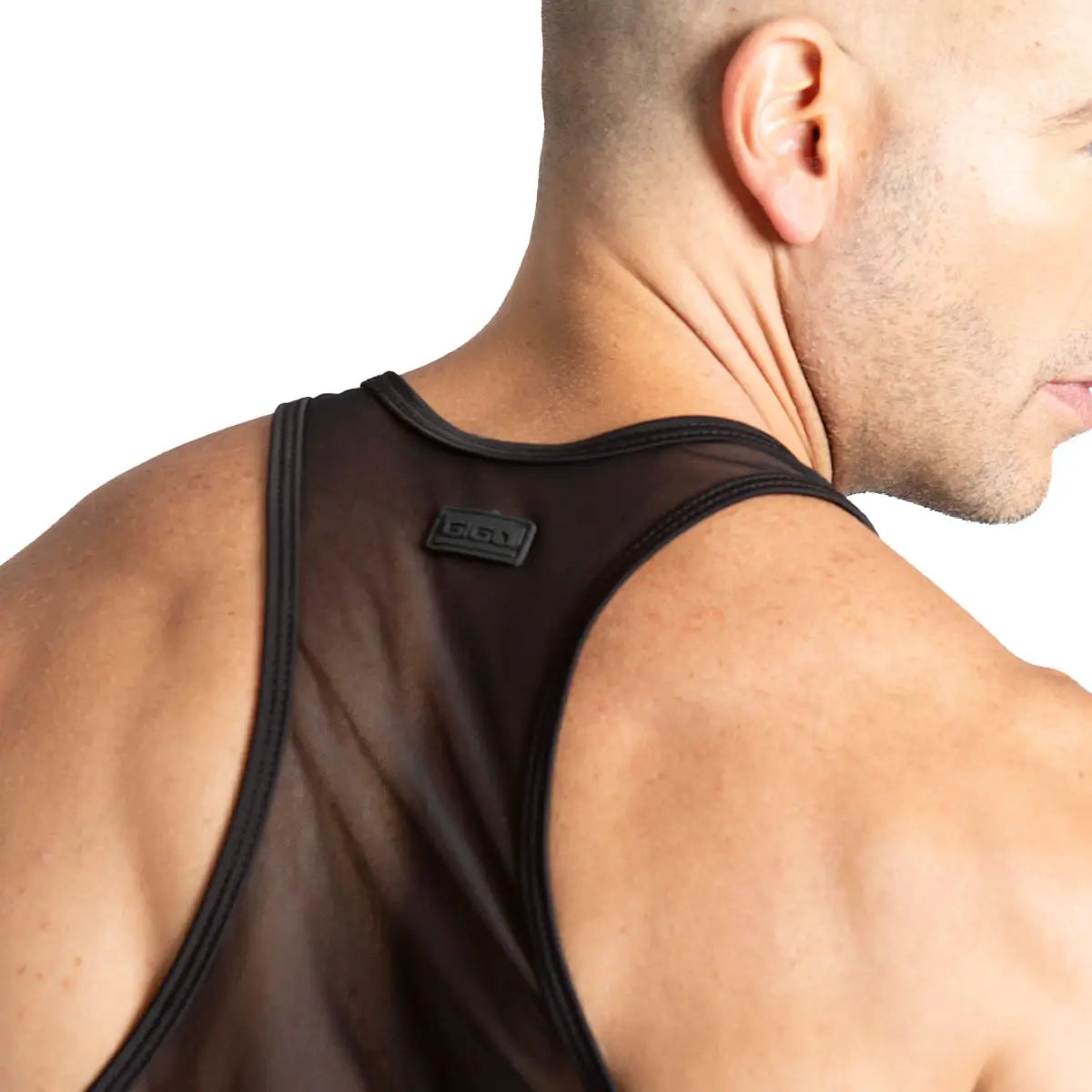 PURITY BLACK TANK - Sexy men's black t-shirt, sleeveless shirt