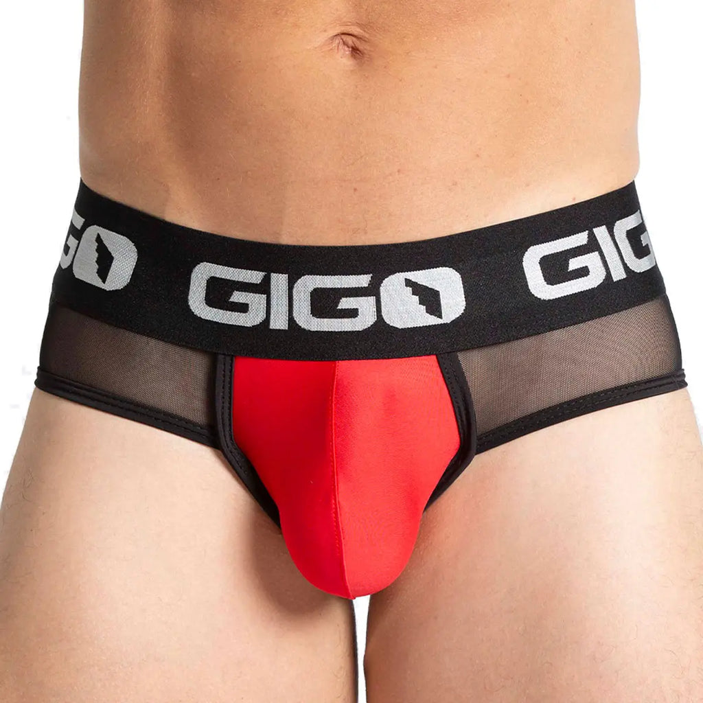 PURITY RED BRIEF - Men's red underwear with cup that allows for enhancement