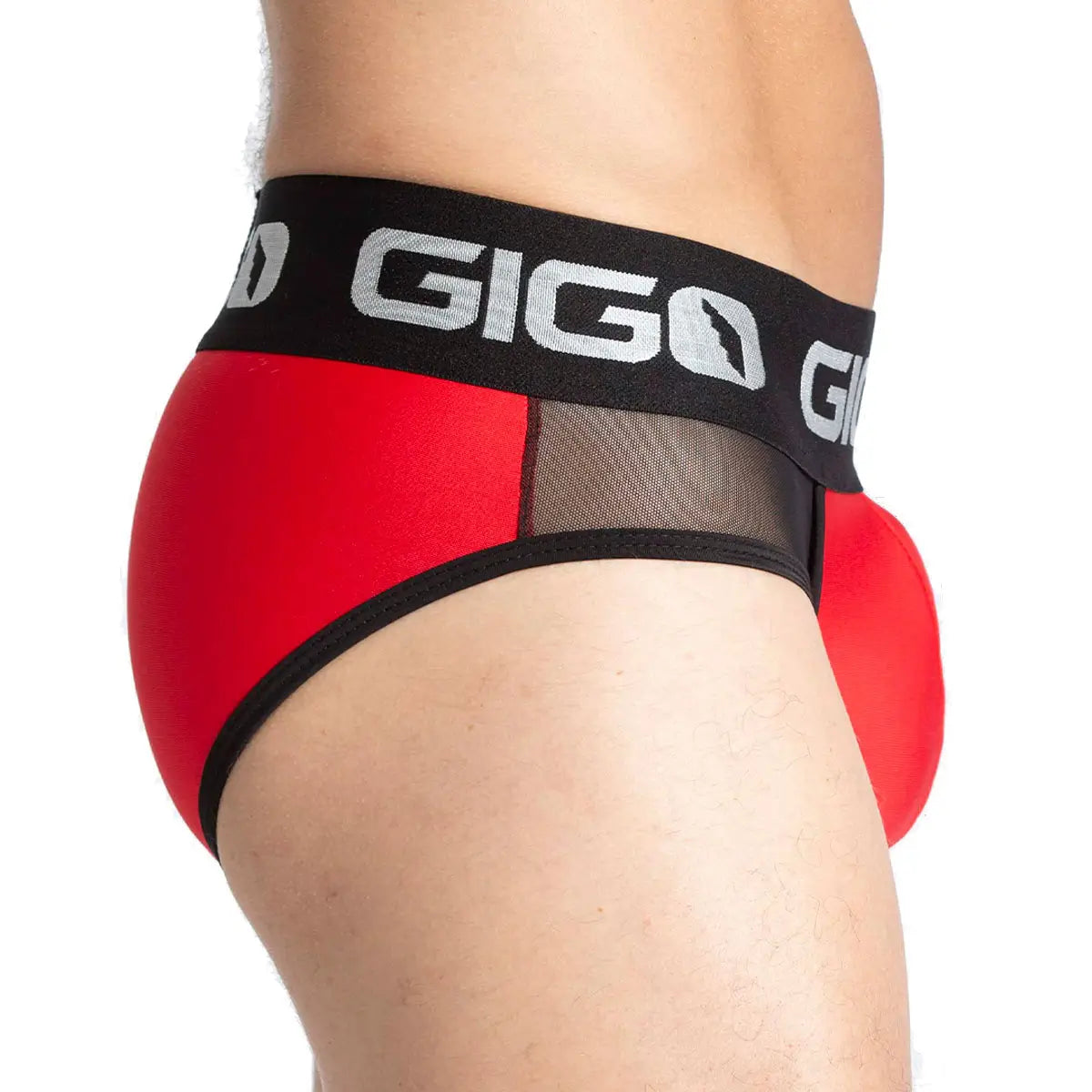 PURITY RED BRIEF - Men's red underwear with cup that allows for enhancement