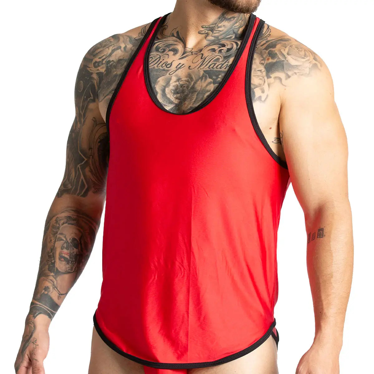 PURITY RED TANK - Sexy men's red t-shirt, sleeveless shirt