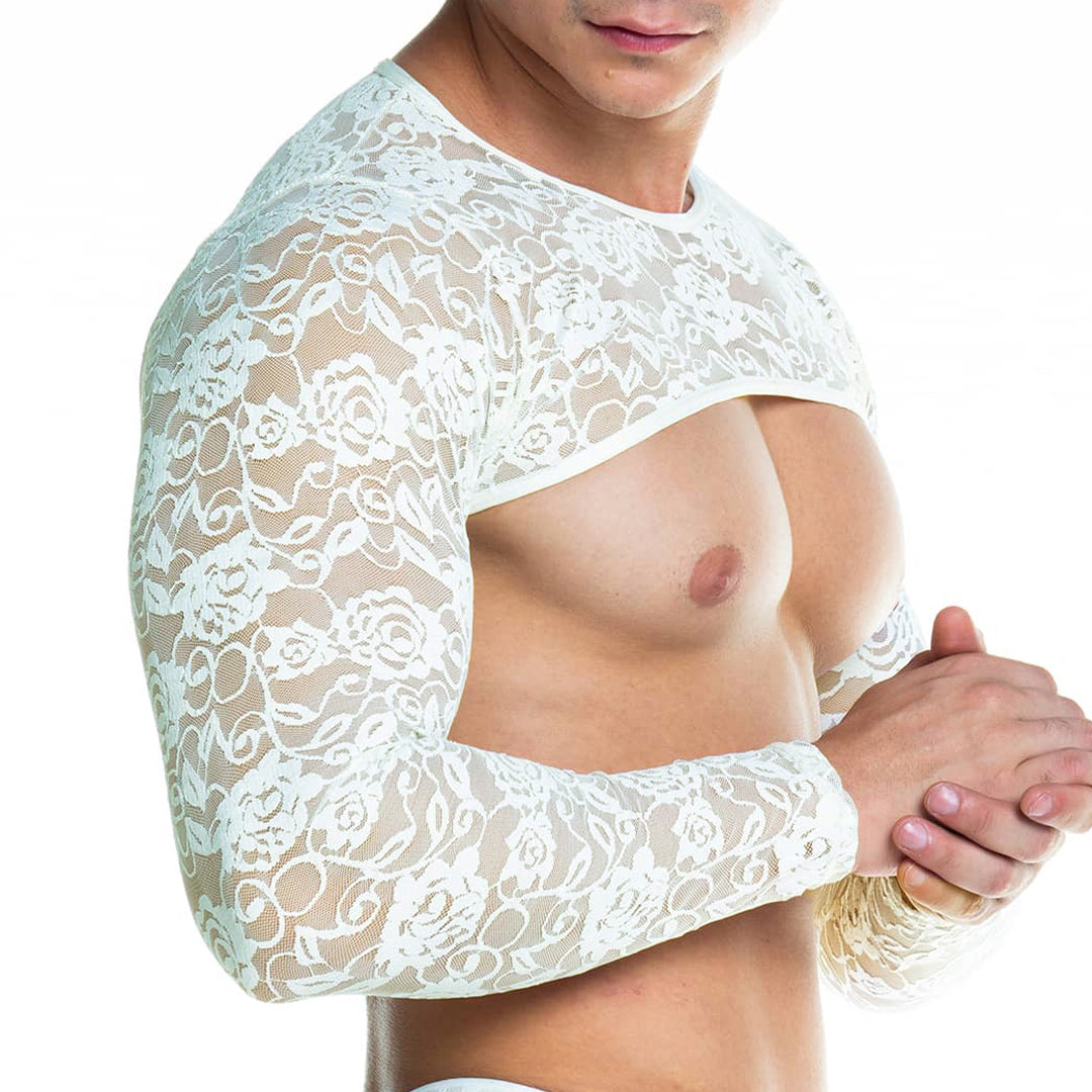 REDEMOTION BEIGE HARNESS - Sexy beige long sleeve harness for men
