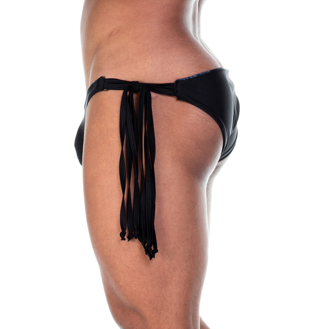 ROSE BLACK SWIM BRIEF - Men's printed swimsuit thong